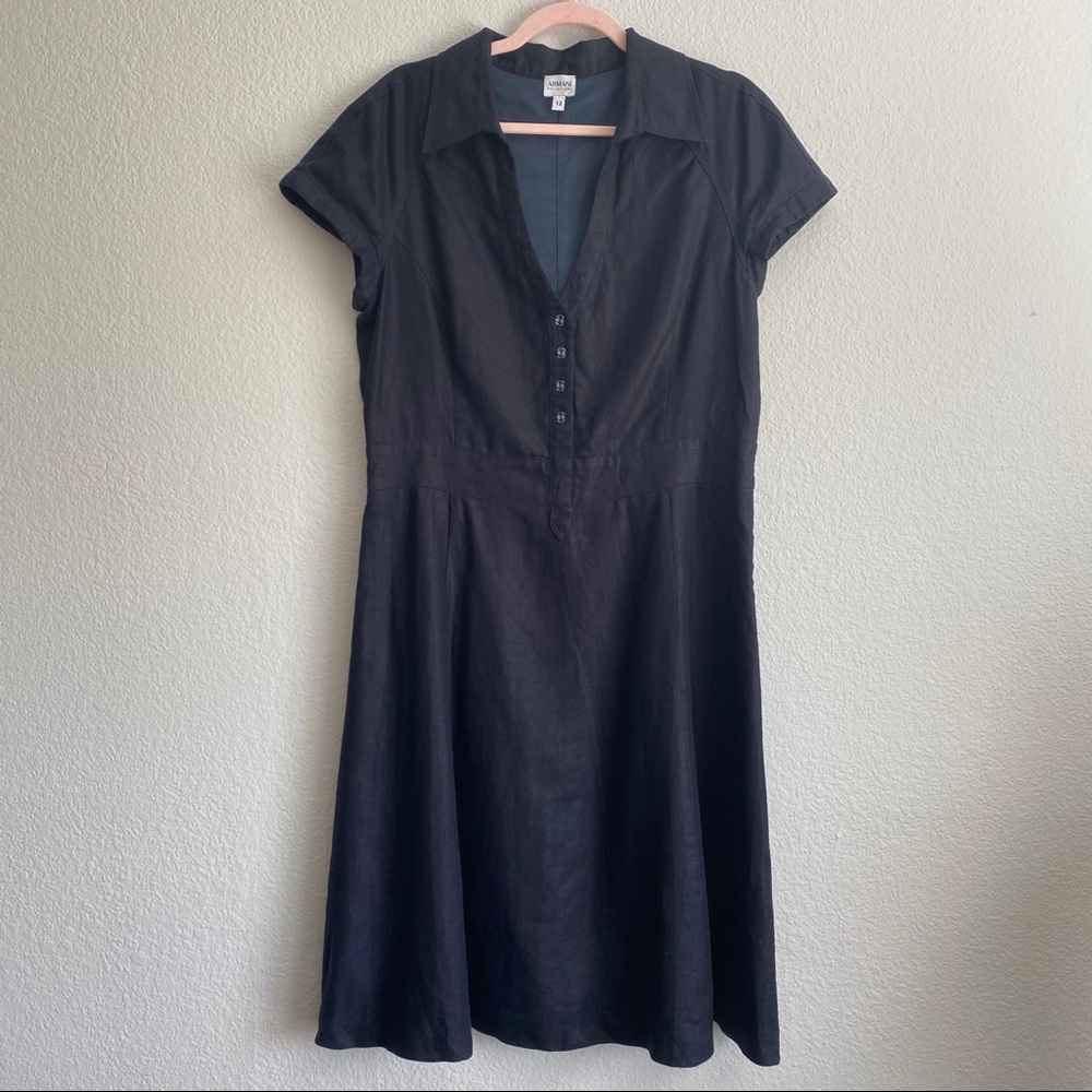Armani Collezioni Charcoal Midi Dress